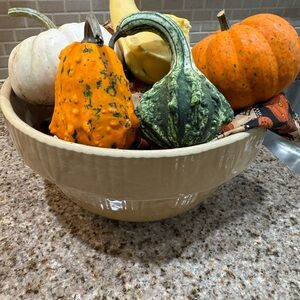 Vintage picket fence stoneware bowl